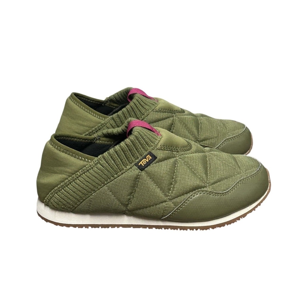 Teva ReEmber Moc Slip-On Slipper Collapsible Heel Shoes Women's 6 Olive Green